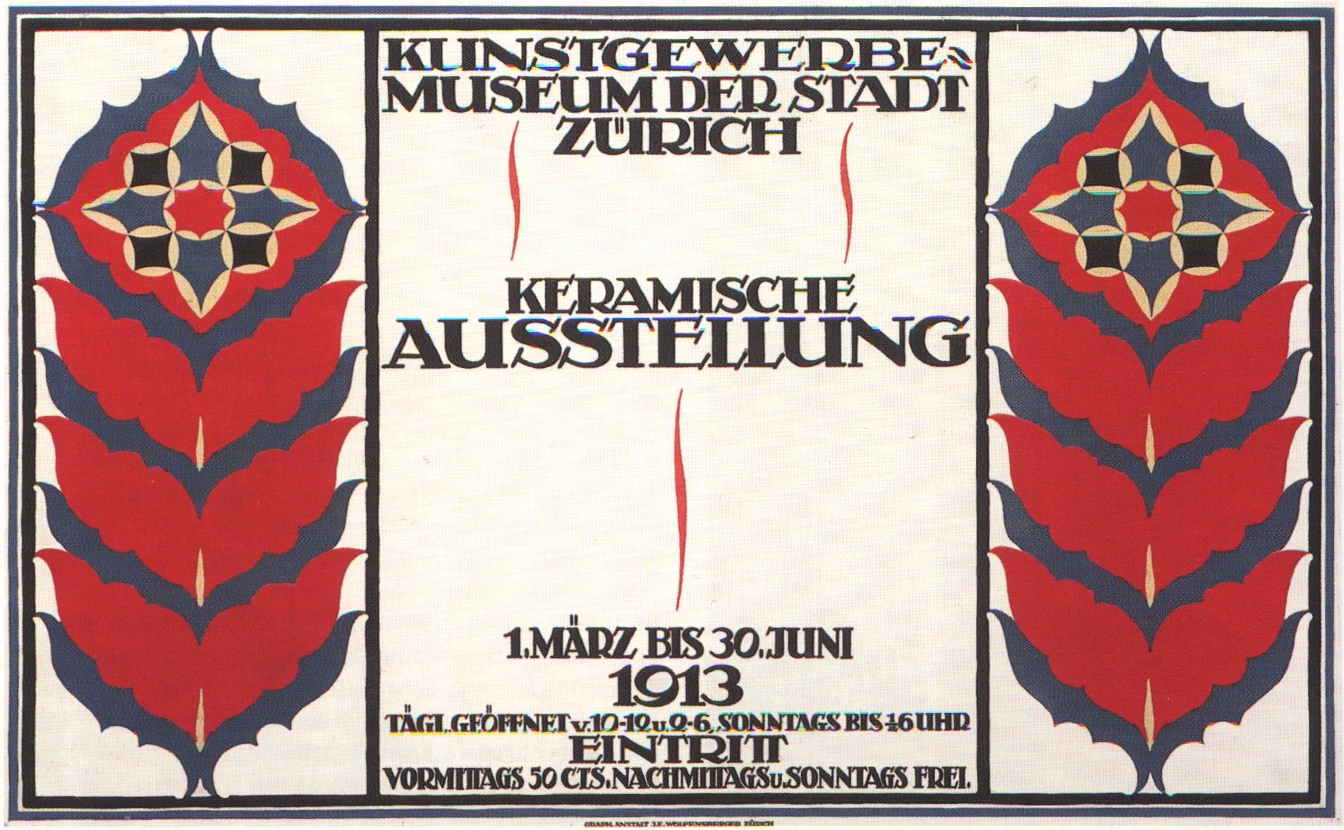 Plakat von Karl Ballmer, 1913: Keramische Ausstellung Plakat von Karl Ballmer, 1913: Keramische Ausstellung